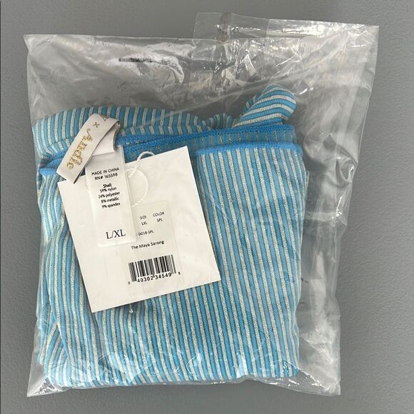 NWT Andie The Maya Sarong - Gold Stripe - Splash Size L/XL - Picture 7 of 9